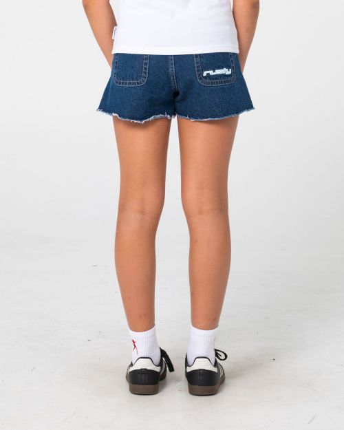 Girls Penny Kick Flare Denim Short