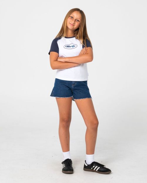 Girls Penny Kick Flare Denim Short