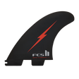 FCS II Nathan Florence PC Tri Fins - Red Bolt