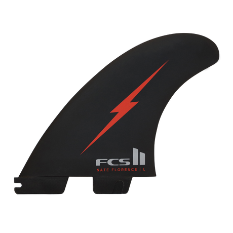 FCS II Nathan Florence PC Tri Fins - Red Bolt