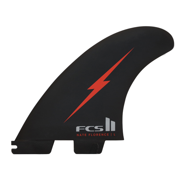 FCS II Nathan Florence PC Tri Fins - Red Bolt
