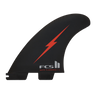 FCS II Nathan Florence PC Tri Fins - Red Bolt