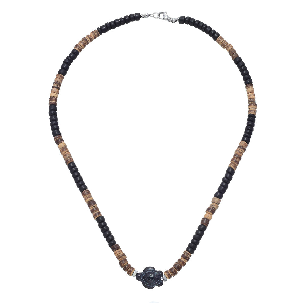 COCONUT CHOKER W/ BLK TURTLE