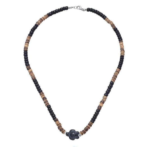 COCONUT CHOKER W/ BLK TURTLE
