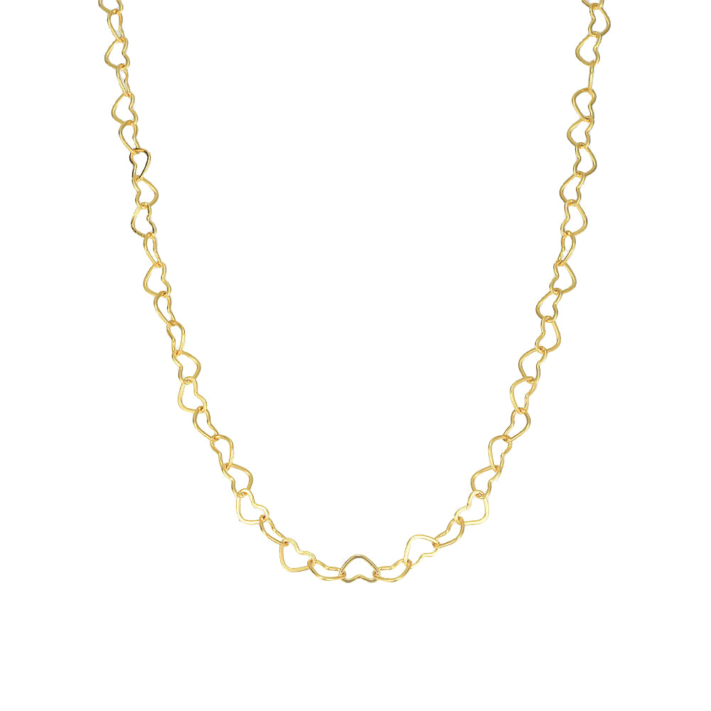 HEART LINKED GOLD PENDANT