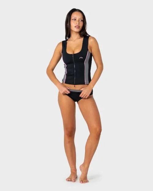 Farrah Scoop Zip Through Rash Top