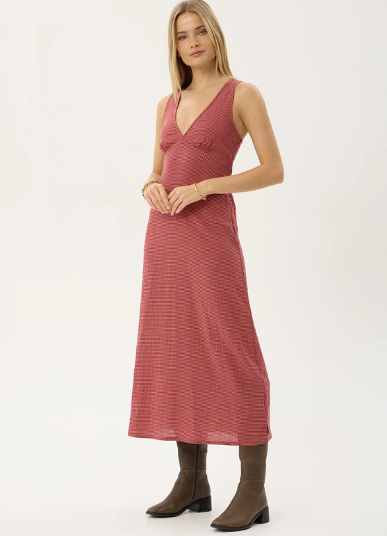 Tully - Seersucker Maxi Dress - Indy Rose Check