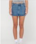 Flip Mommy Low Rise Mini Denim Skirt