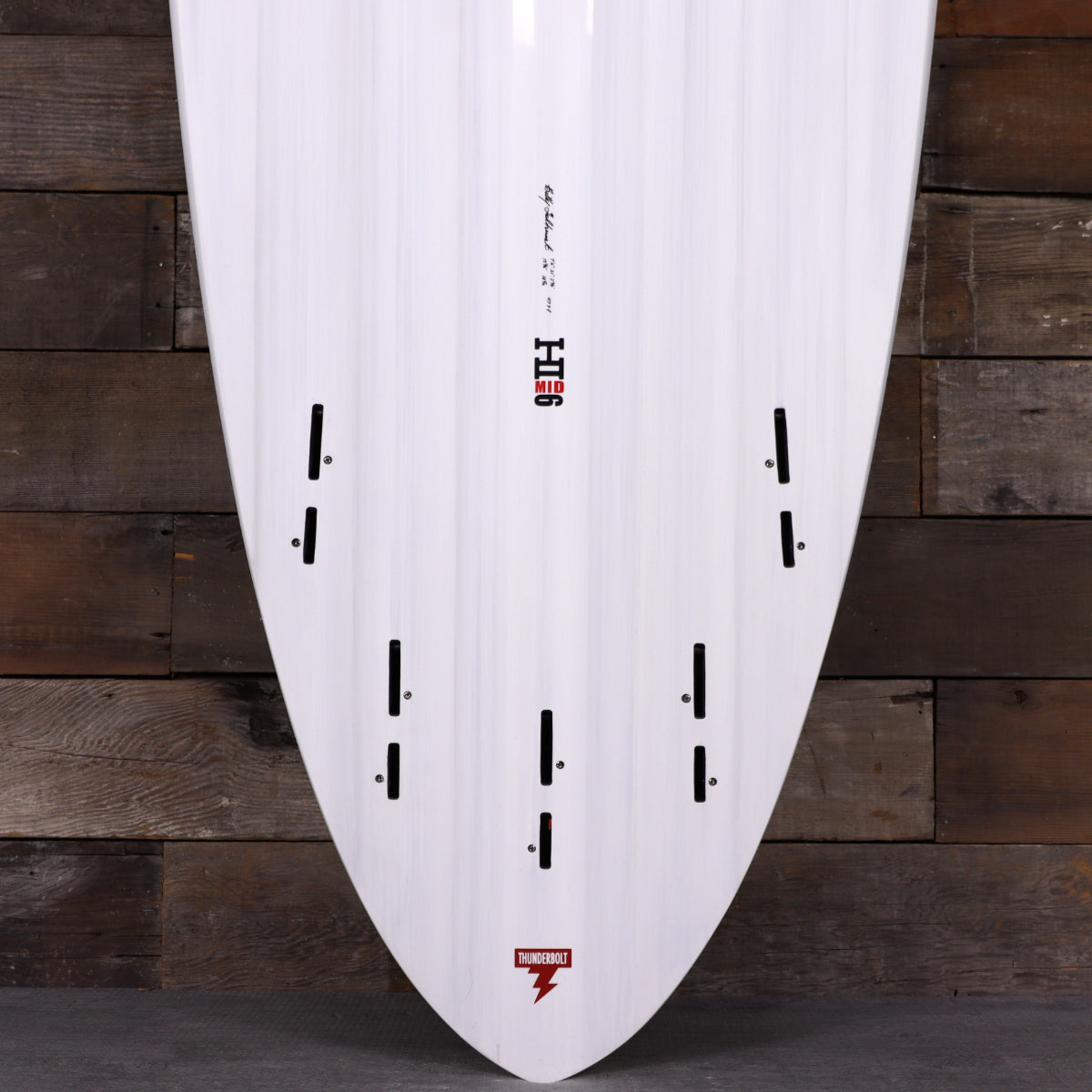 Mid 6- Thunderbolt Red - Candy White