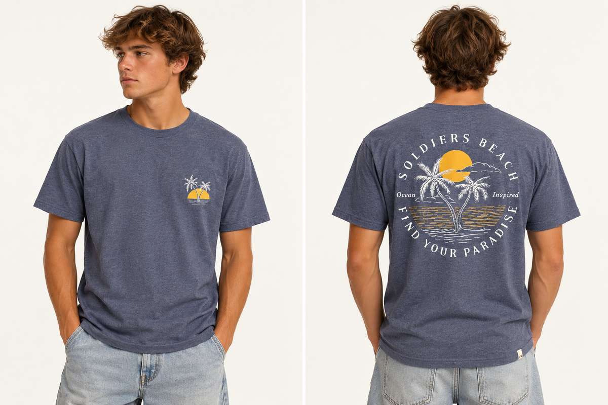 Scenic Palms - Beachin Surf Mens T-Shirt