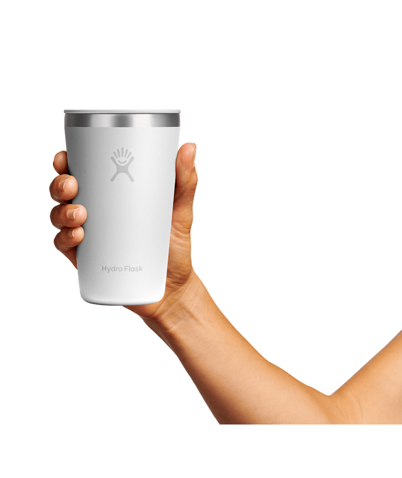 Hydroflask 16oz All Around Tumbler Press-In Lid - White
