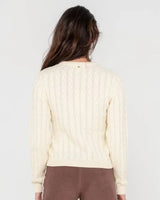 Collegiate Long Sleeve Vee Neck Knit