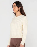 Collegiate Long Sleeve Vee Neck Knit