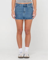 Flip Mommy Low Rise Mini Denim Skirt