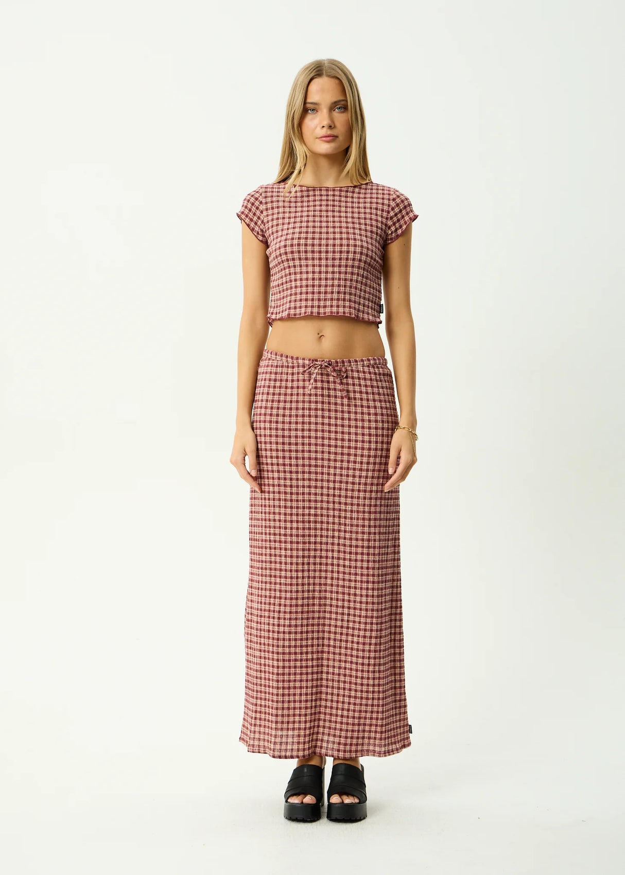 Capricorn Seersucker Maxi Skirt
