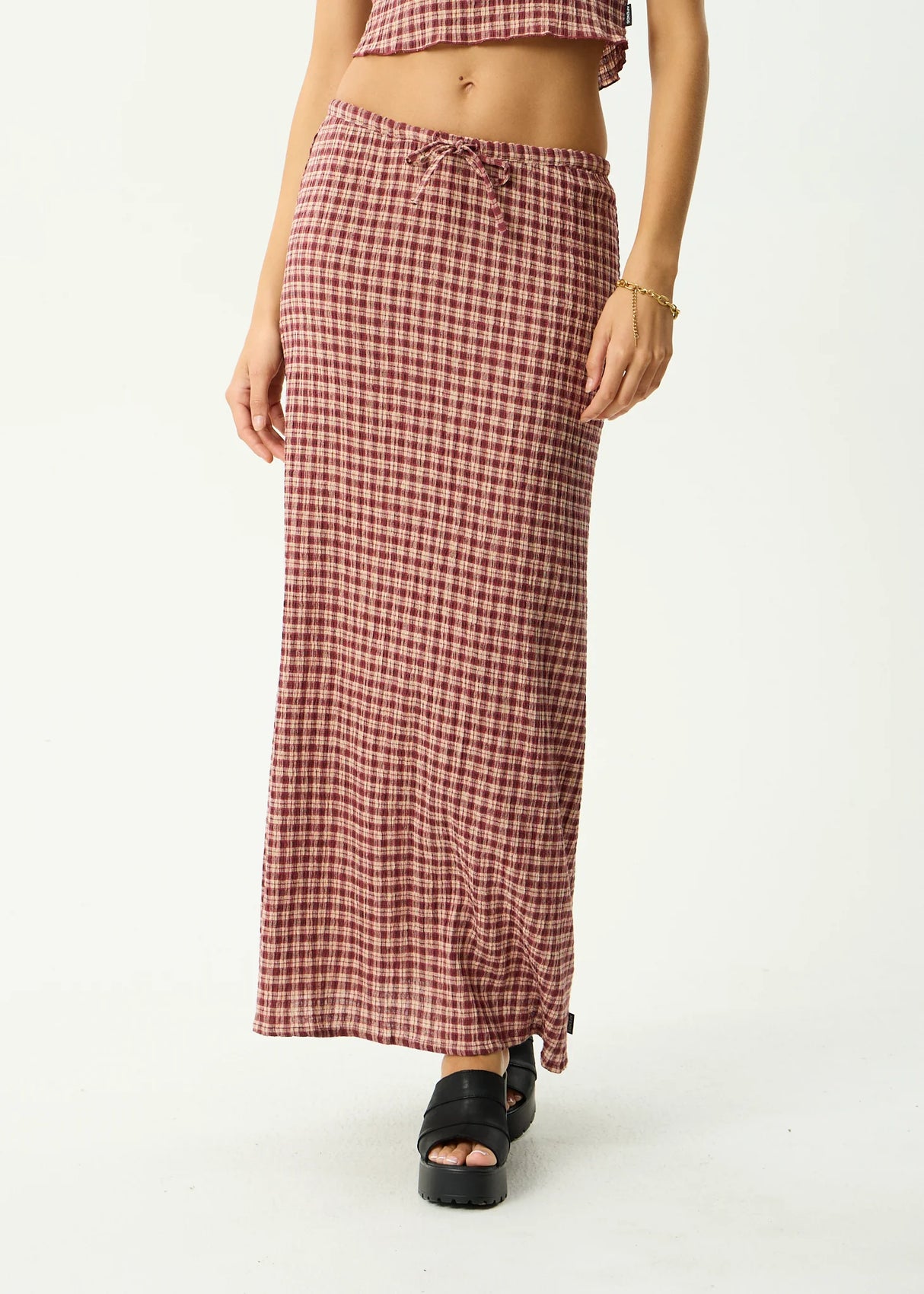 Capricorn Seersucker Maxi Skirt