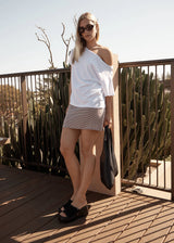 Mariah - Mini Skirt - Mahogany Check