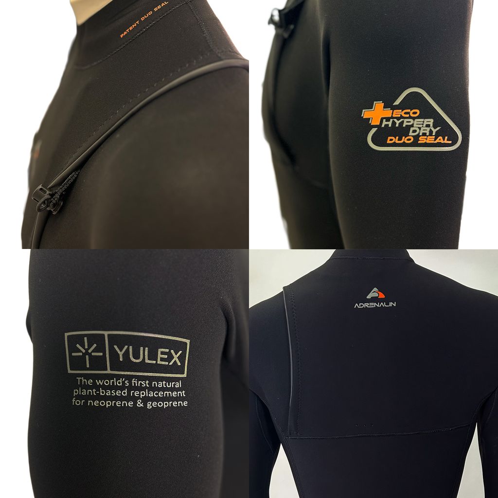 Adrenalin Eco Hyper Dry Yulex DuoSeal 3/2mm Zip-Free Steamer Wetsuit