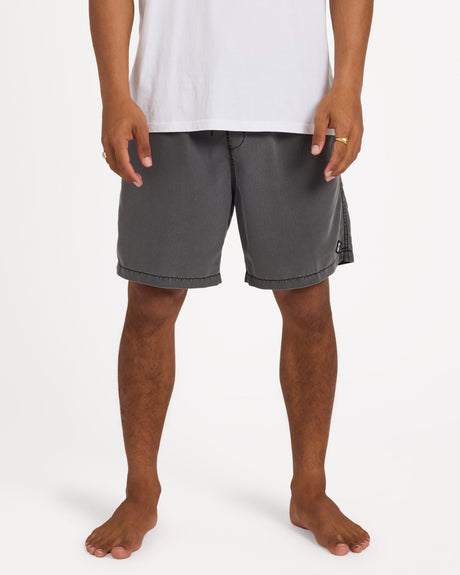 Billabong Mens All Day Overdye Layback 17" Boardshorts - Black