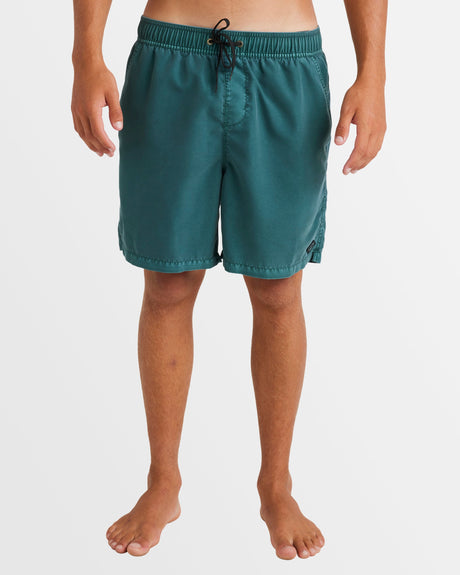 Billabong Mens All Day Overdye Layback 17" Boardshorts - Marine Green
