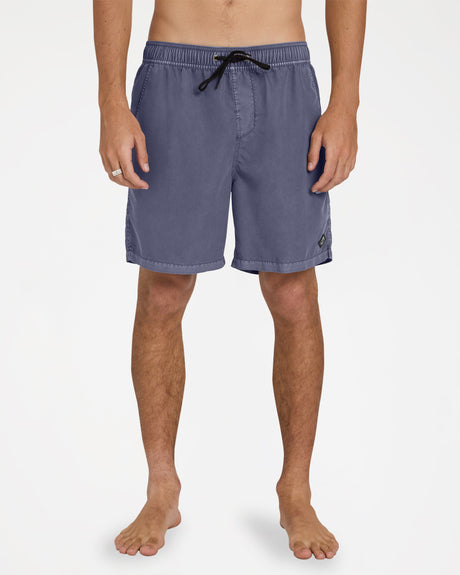 Billabong Mens All Day Overdye Layback 17" Boardshorts - Dusty Navy