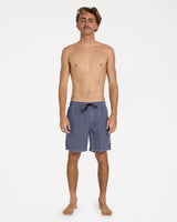 Billabong Mens All Day Overdye Layback 17" Boardshorts - Dusty Navy