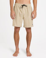 Billabong Mens All Day Overdye Layback 17" Boardshorts - Chino