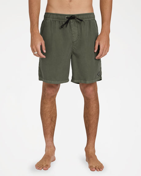 Billabong Mens All Day Overdye Layback 17" Boardshorts - Dark Military