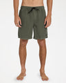 Billabong Mens All Day Overdye Layback 17" Boardshorts - Dark Military