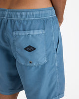 Billabong Mens All Day Overdye Layback 17" Boardshorts - Steel Blue