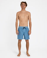 Billabong Mens All Day Overdye Layback 17" Boardshorts - Steel Blue