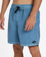 Billabong Mens All Day Overdye Layback 17" Boardshorts - Steel Blue
