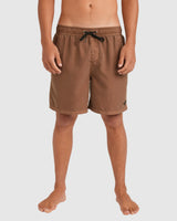 Billabong Mens All Day Overdye Layback 17" Boardshorts - Tobacco