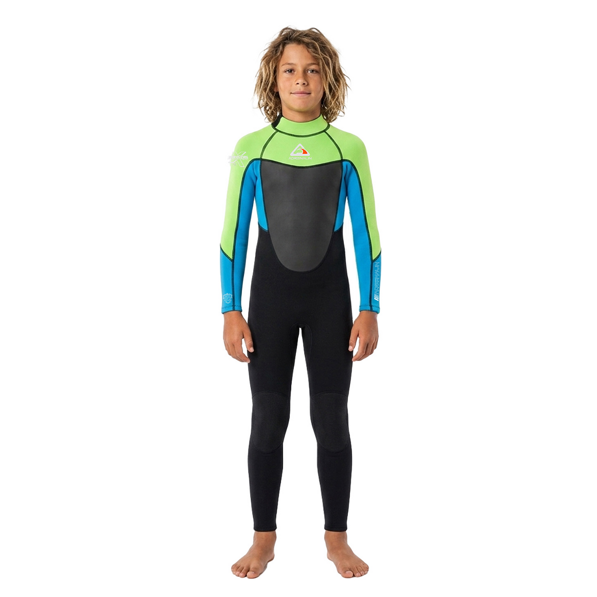 Adrenalin Radical-X 3/2mm Junior Steamer Wetsuit - Lime front