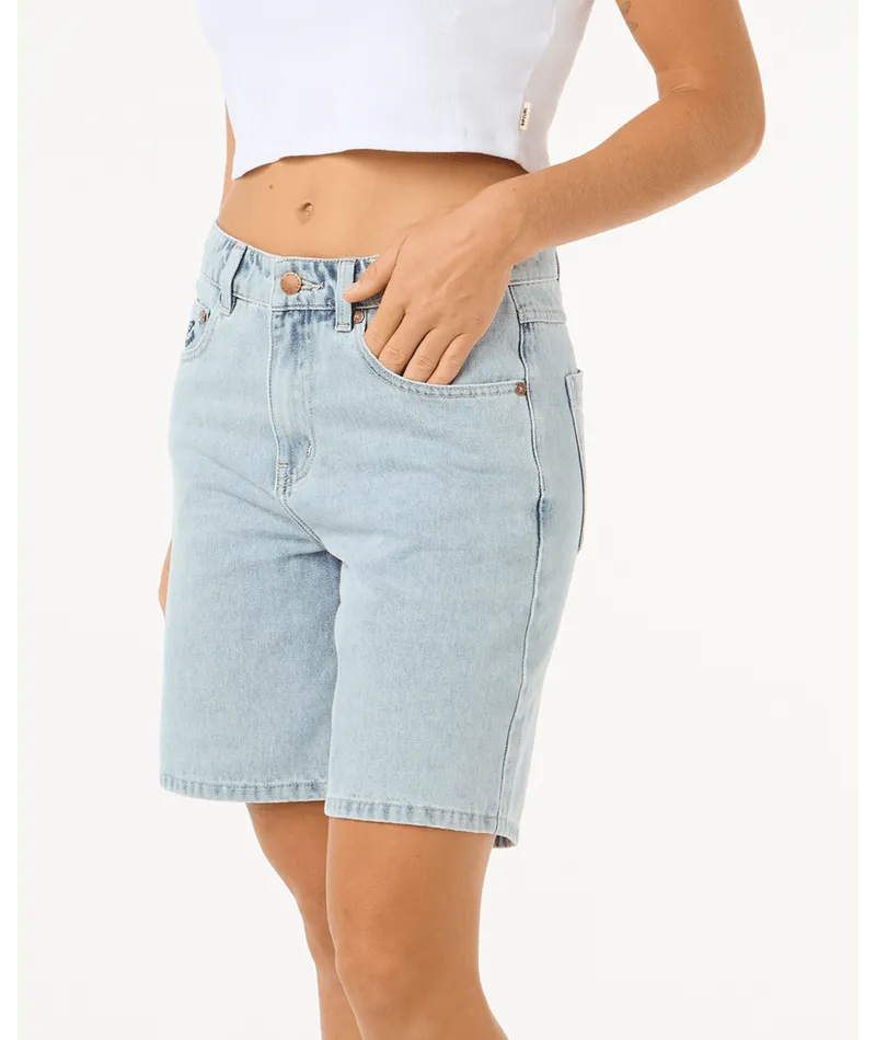 Aggie Relaxed Denim Short - Beachin Surf