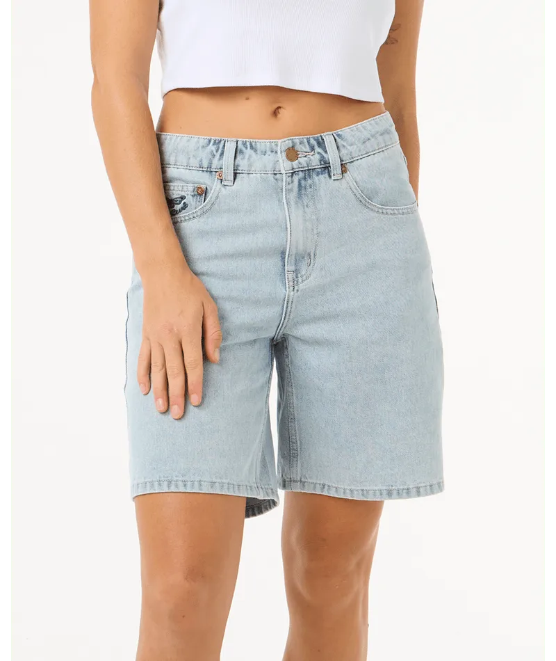 Aggie Relaxed Denim Short - Beachin Surf