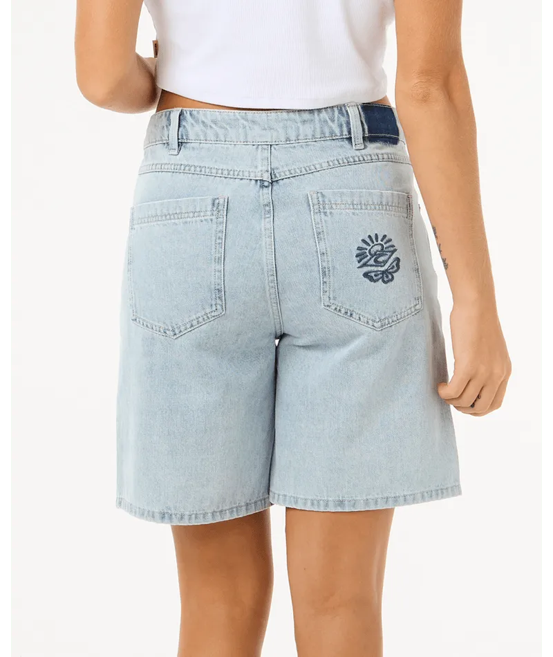 Aggie Relaxed Denim Short - Beachin Surf