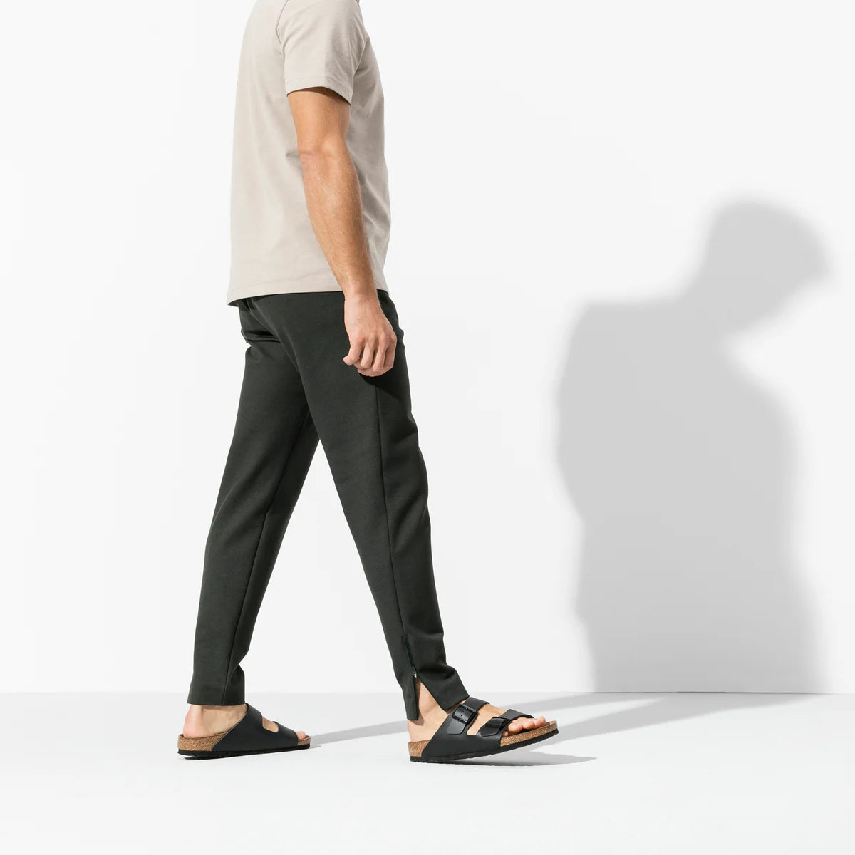 Birkenstock Arizona Smooth Leather in Black, leather detail - Beachin Surf Toukley