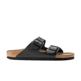 Birkenstock Arizona Smooth Leather in Black, side profile - Beachin Surf Toukley