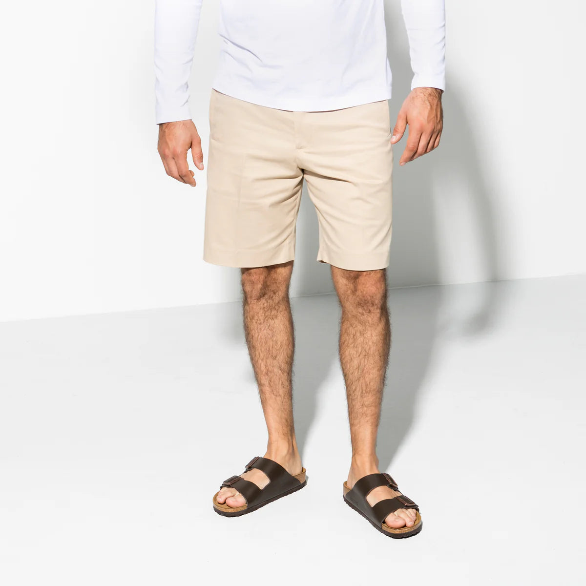 Birkenstock Arizona Smooth Leather in Dark Brown, detail view - Beachin Surf Toukley