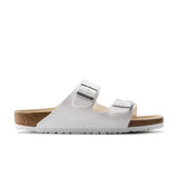 Birkenstock Arizona Birko-Flor in White, side profile - Beachin Surf Toukley