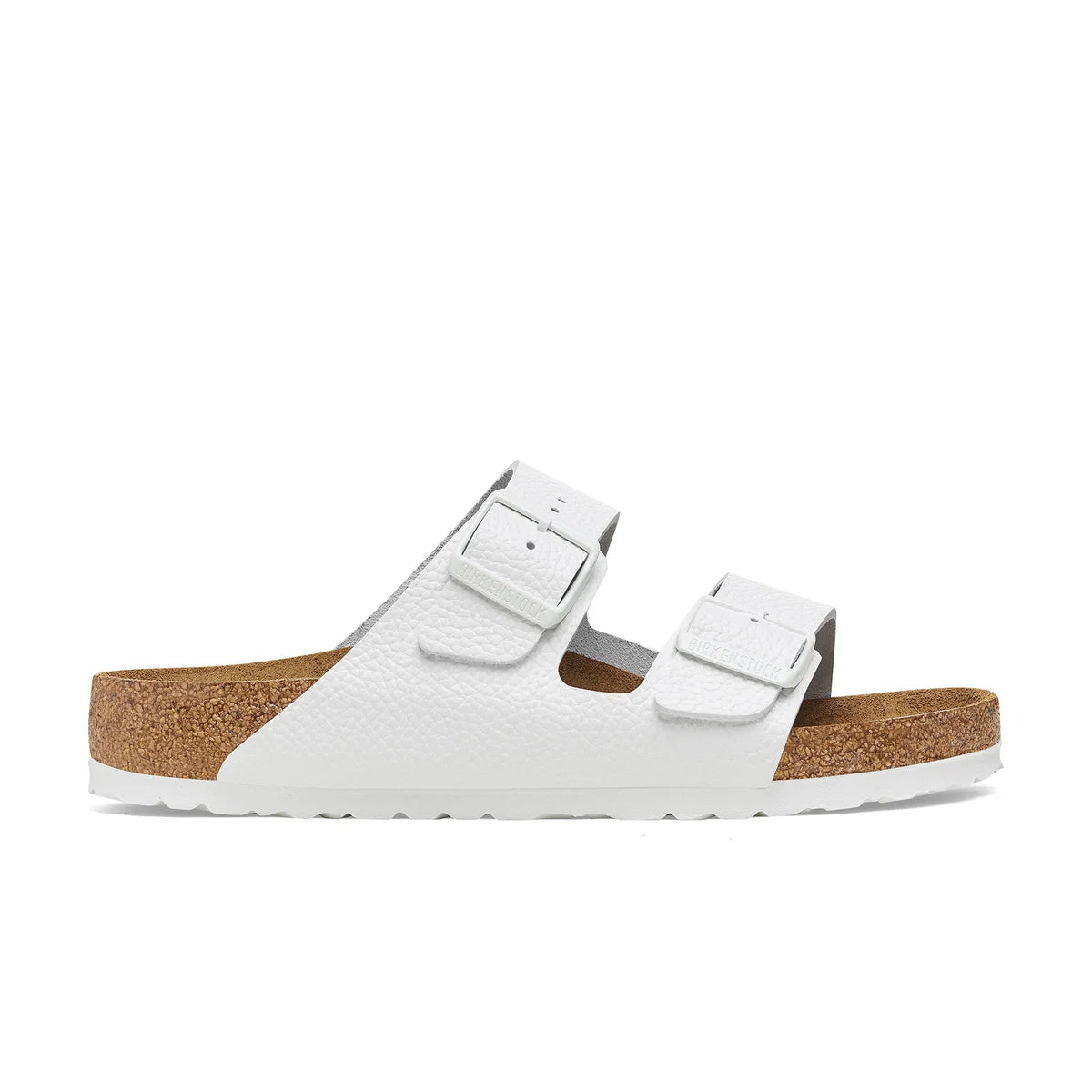 Birkenstock Arizona Smooth Leather in White, side profile - Beachin Surf Toukley