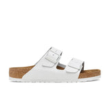 Birkenstock Arizona Smooth Leather in White, side profile - Beachin Surf Toukley
