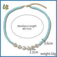 BABY BLUE HEISHI CHOKER W/ PEARLS | CLASSIC 77 | Beachin Surf