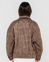 Back Street Faux Leather Jacket - Beachin Surf