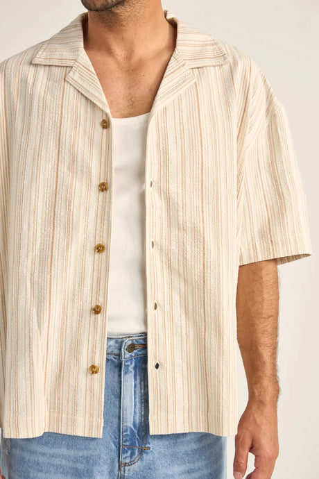 Benny Relaxed Stripe Ss Shirt - Beachin Surf