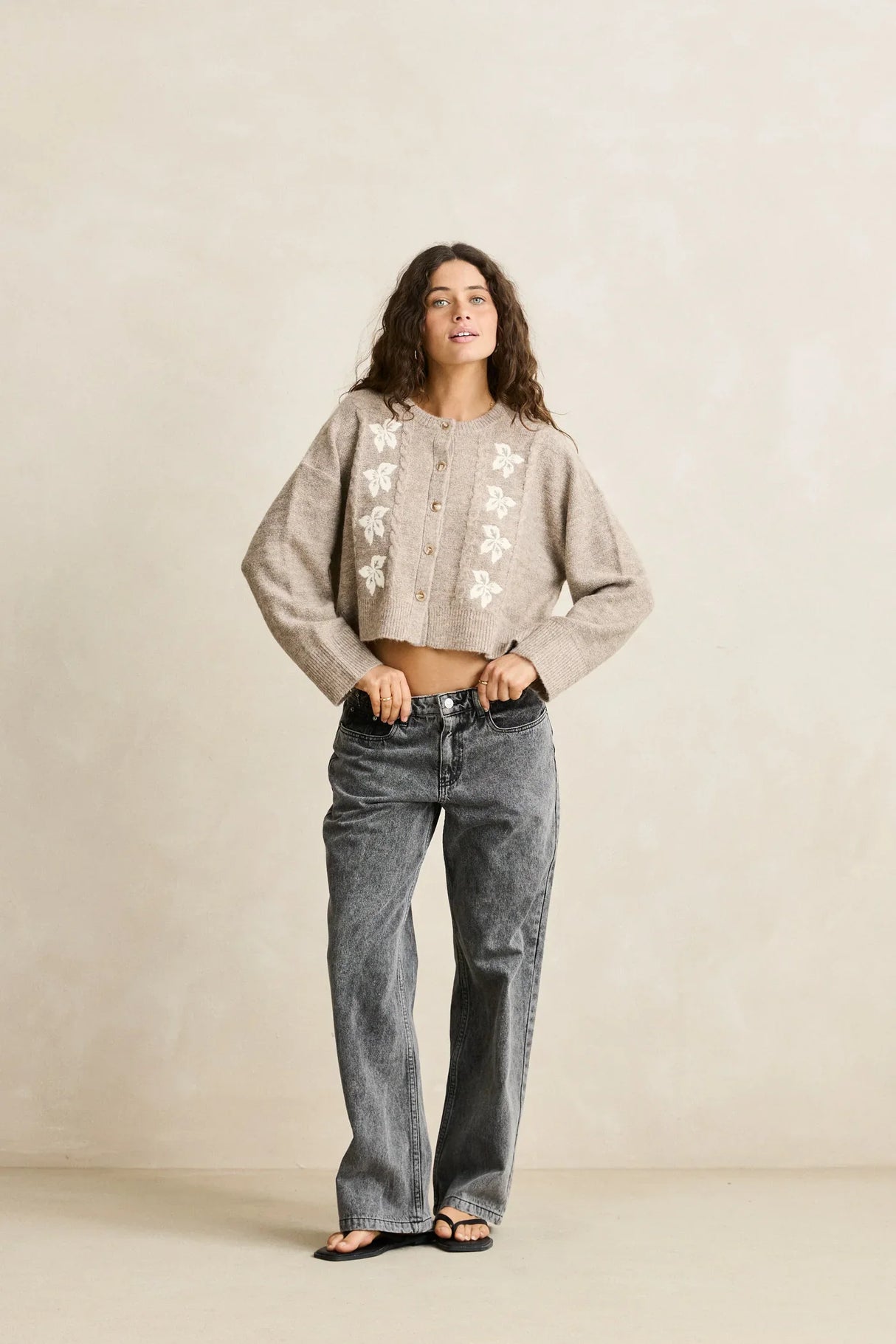 Blanca Floral Crop Cardigan