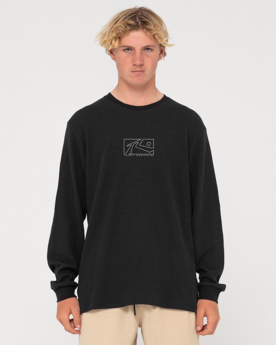 Boxed Out Waffle Long Sleeve Tee - Beachin Surf