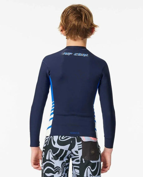 Boys Dawn Patrol Long Sleeve 1.5Mm Front Zip Wetsuit Jacket - Beachin Surf