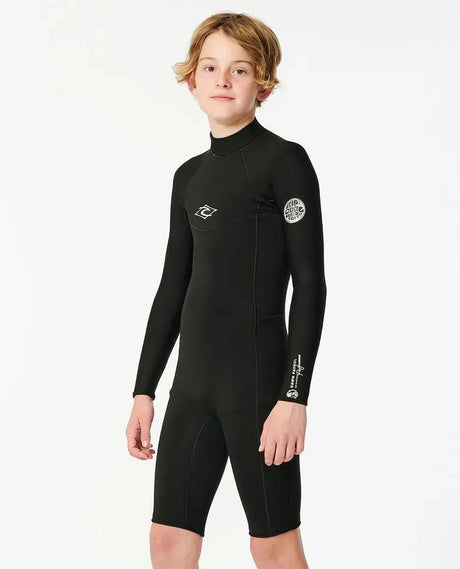 Boys Dawn Patrol Long Sleeve 2Mm Back Zip Short Leg Wetsuit - Beachin Surf